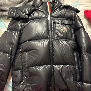 Black Montbeliard Down Moncler Jacket, SIZE 1
